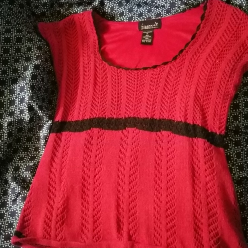 Cap sleeve sweater
